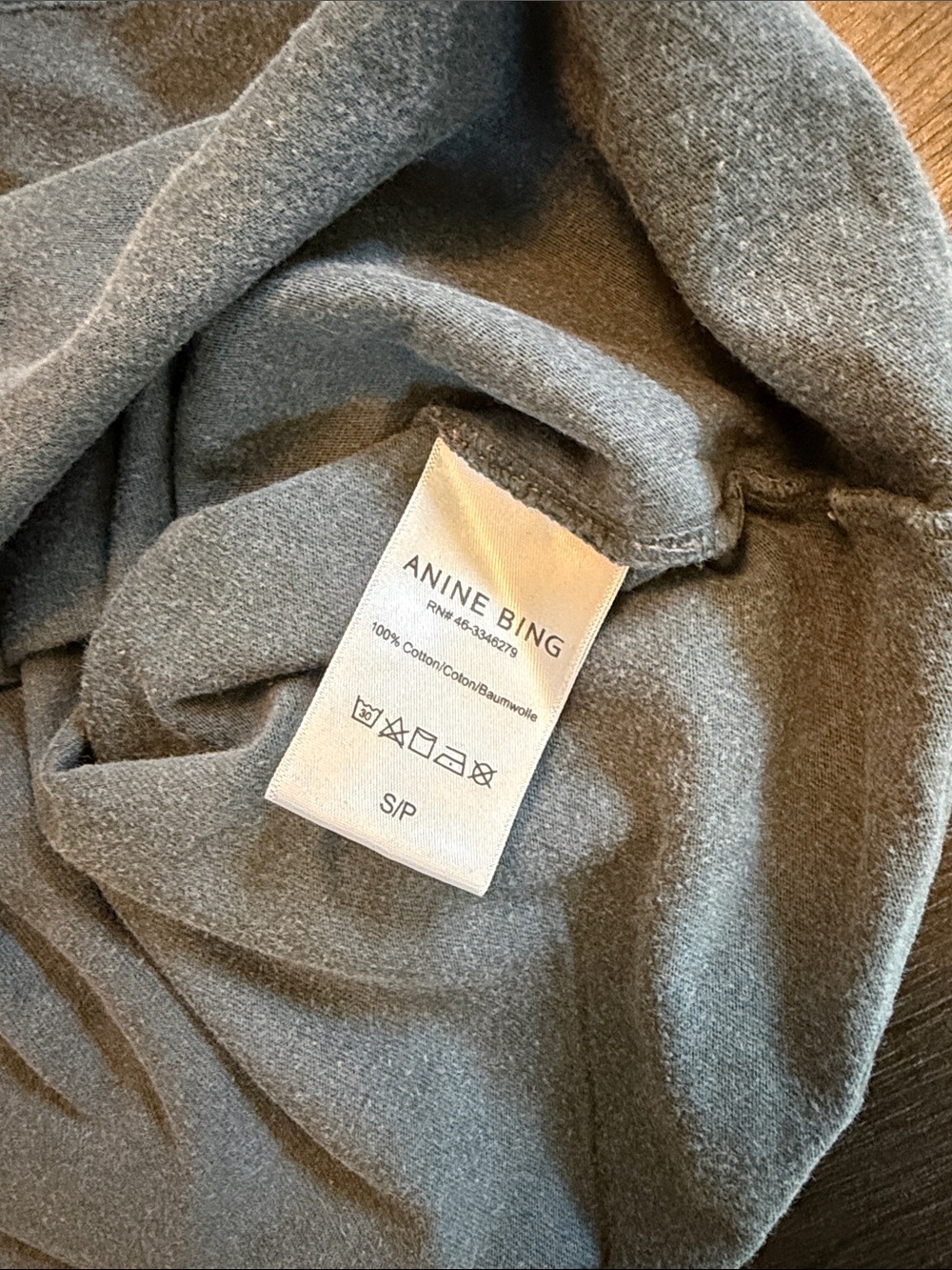 Anine Bing women’s  Graphic Lightning Tee - Slate Gray; size Small - Picture 4 of 5